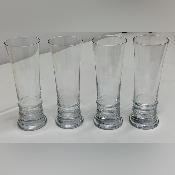 Set of Four 12 oz Frosted Etched Logo Pilsner Beer Glasses - Picture 7 of 16